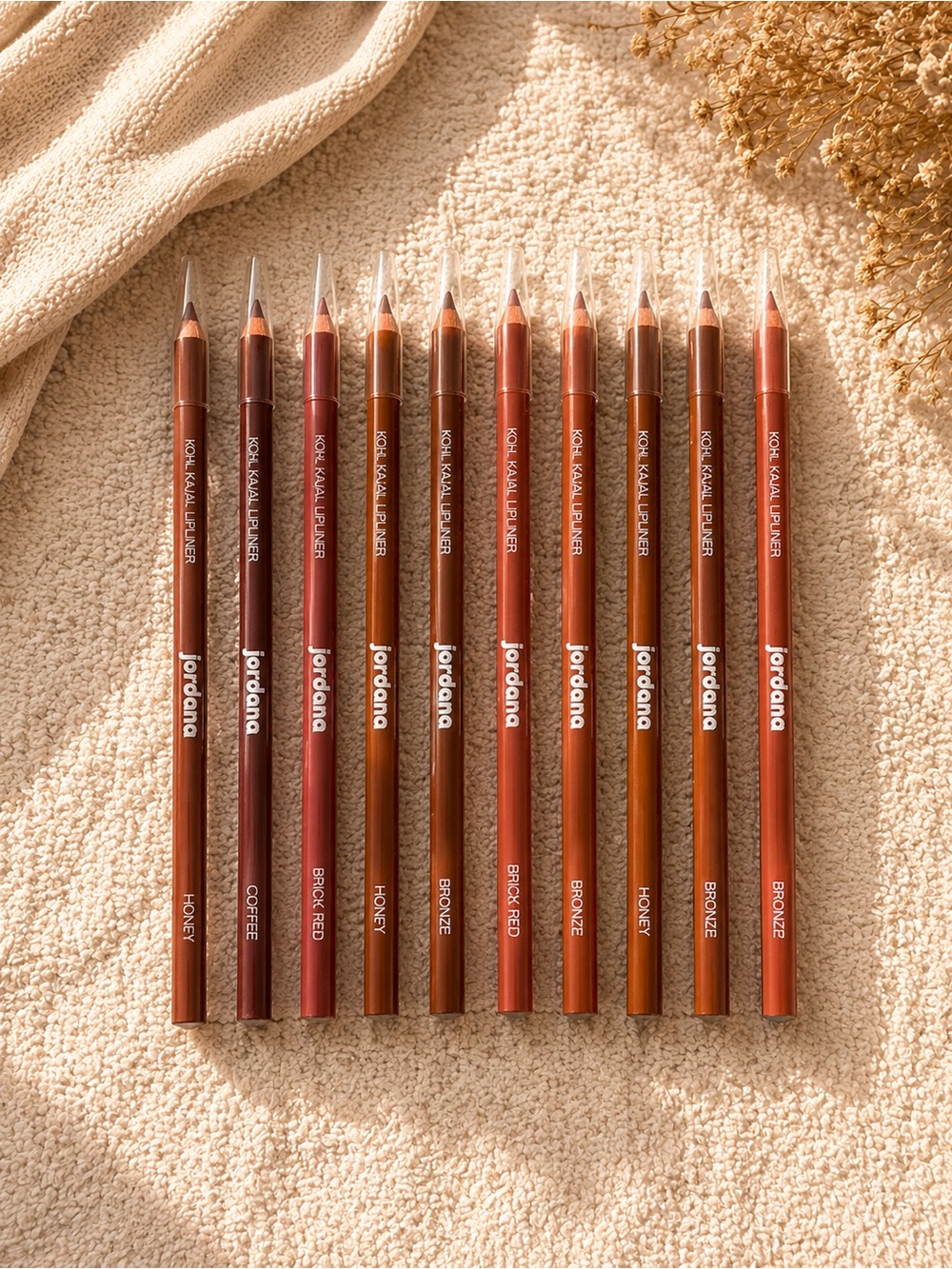 Jordana KAJAL Lip Liners Set in Brown & Brick Tones